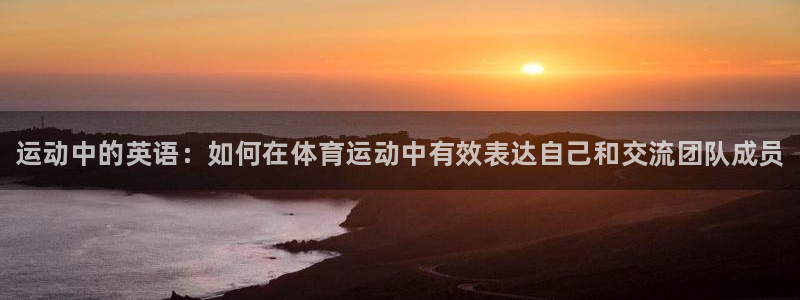 vsport体育官方正版app新能源：运动中的英语：